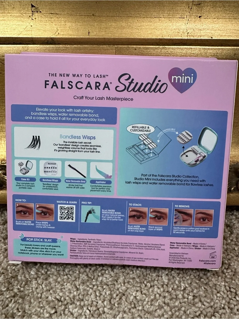 NIB Kiss Falscara Studio All-In-One Lash Extension Kit 24428 Classic Natural